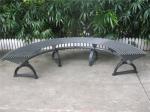 Metal Iron Curved Outdoor Tree Bench Waterproof Rustproof For Street Garden