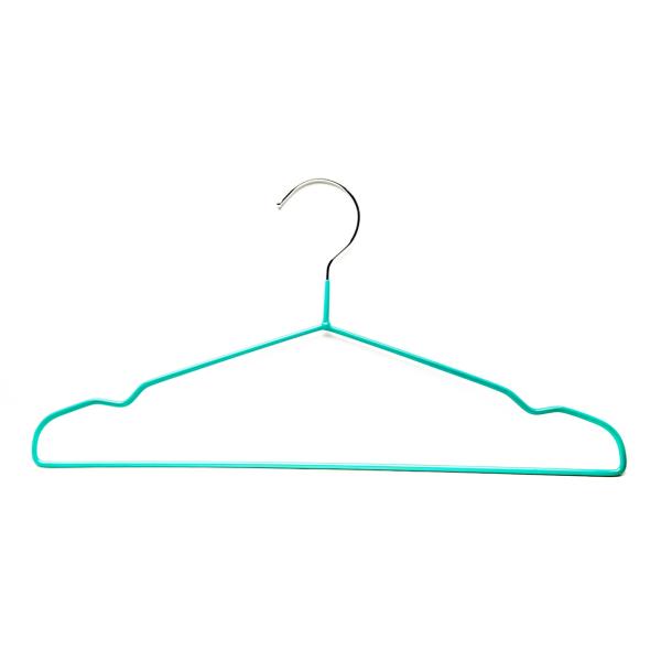 China Strong And Durable Notched Shoulders Compact Chrome Wire Hangers factory