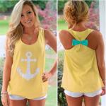 Summer Style Women's Anchor Tanks Top Fitness Debardeur Female Vest Tops