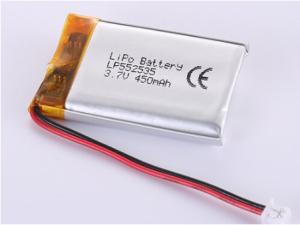 China LP552535 3.7V 450MAH Low Temperature Lithium Polymer Battery ROHS Certified and Suitable for Industrial Applications factory