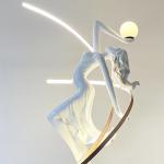 D78*179cm Modern high quality decorative white human body floor lamp for living