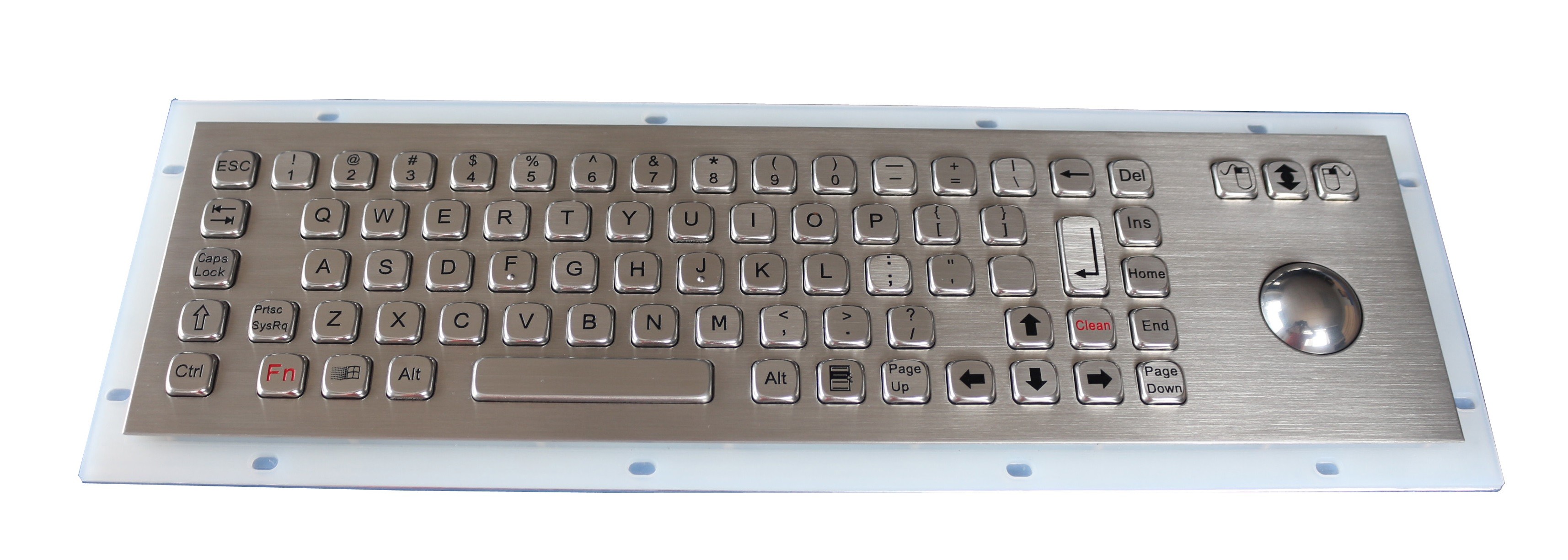 China Ruggedized Metallic Panel Mount Keyboard IP67 Waterproof 73 Keys factory