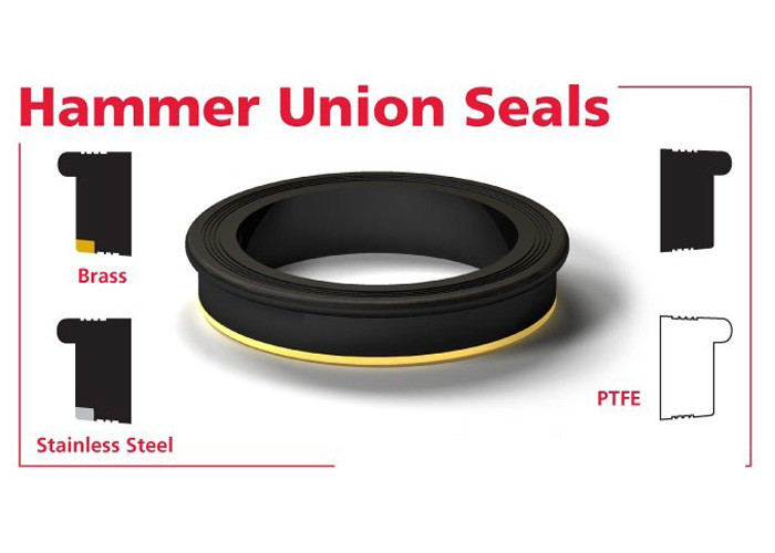 Professional Brass Backed Nitrile Rubber Seal For Hammer Union Black Color