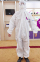 China Biodegradable Disposable Isolation Gown Soft Hand Feeling SMS Material factory