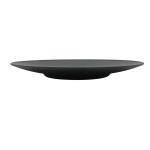 Camping Matte Black Melamine Salad Plate 14'' Non Toxic Round