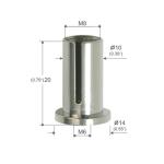 Nickel Plated Ceiling Cable Hanging Parts Side Groove M6 Female Thread YW86253