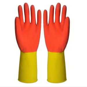 China Durable Household Kitchen Rubber Gloves For Cleaning And Dishwashing factory