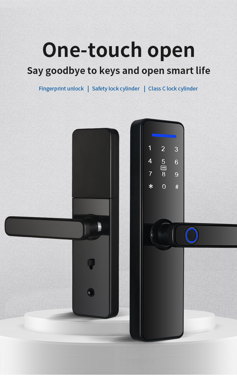 Qleung S811 High Quality Smart Digital Fingerprint Door Lock Tuya Wifi TTlock Remote Control Smart Home Door Lock