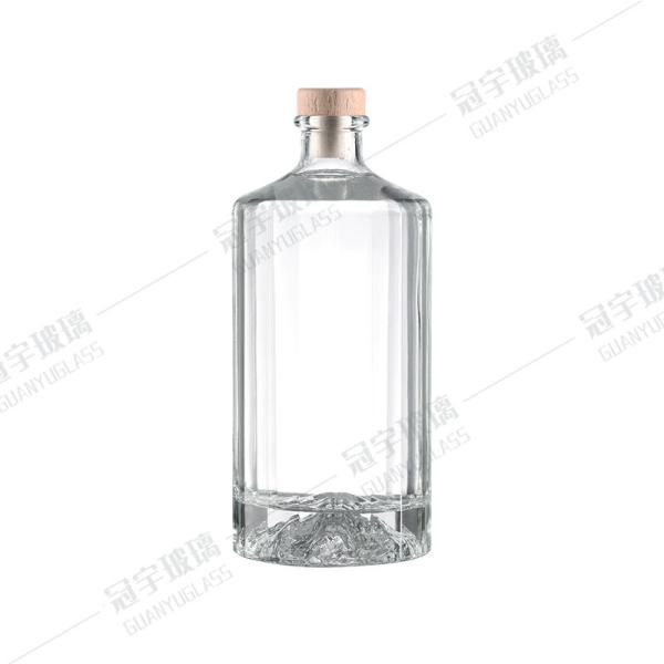 Acceptable Customer's Logo Creative Clear Wine Bottle Short Neck Liquor Wine