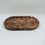 Nature Brown Marble Bathroom Set Round Marble Hand Soap Dispenser Bathroom