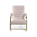 5 Star Hotel Pink Brushed Velvet Modern Single Sit Armchair Customization
