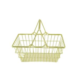 China Custom Supermarket Accessories Stainless Steel Gold Nail Polishes Shopping Basket factory
