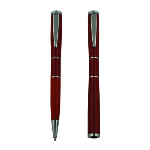 China Pad Print Logo Custom Office Red Metal Pen CE Certification factory