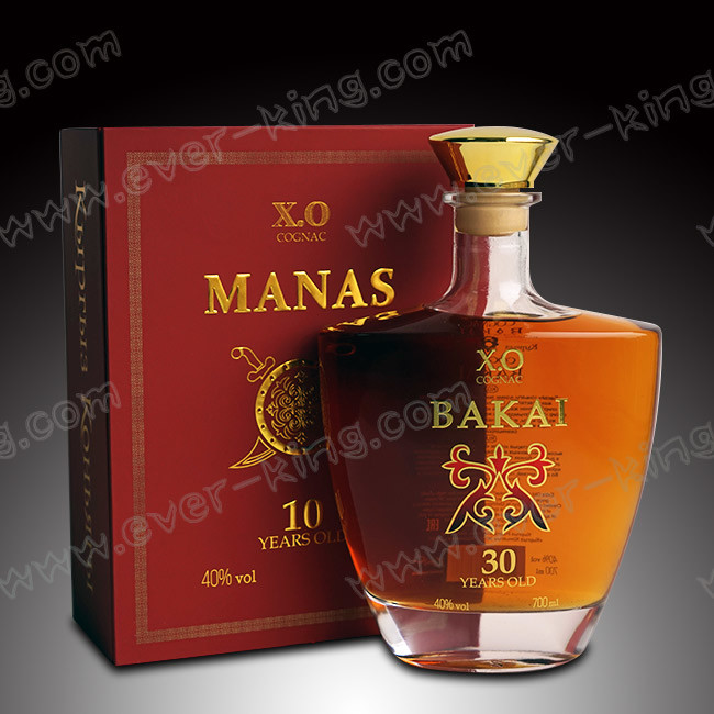 ISO9001 750ml Clear Embossing Whiskey Empty Bottle