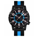 Quartz Movement Casual Calendar Leather Watch Zinc Alloy Mens Chronograph