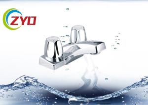 China Bright Surface Deck Mount Faucet , Brass Body Two Handle Faucet For Kitchen factory