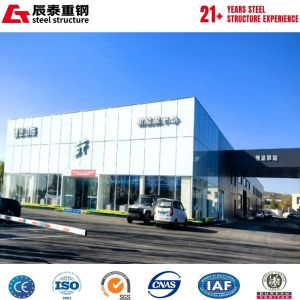 Steel Structure Car Showroom with Thermal Insulation and Long Span