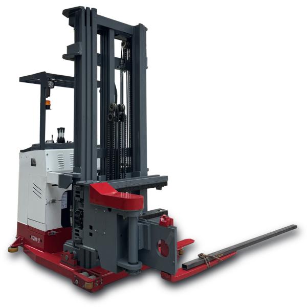 1 ton 1.5 ton battery operated electric 3-way pallet stacker with 180 degree