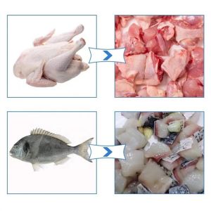 0.7t/ H Meat Processing Machine Chicken Mutton Leg Cutting Machine 2.2kw 2×5cm