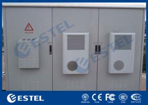 China IP55 Outdoor Power Cabinet Three Bay Telecommunications Shelter With Air Conditioner Cooling factory