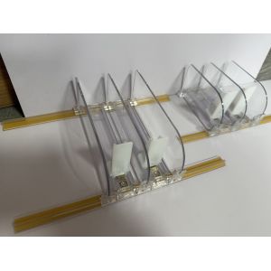 Upgrade Your Shelves with Our Spring-Loaded Shelf Pusher for Neat and Fully