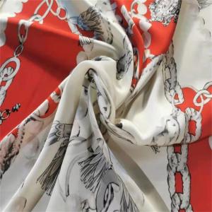 China 95gsm Printed Polyester Spandex Chiffon Fabric By The Yard 15d Satin Chiffon factory
