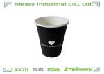 300ml Single PE Coated 8 ounce Paper Cups for Beverage / Black