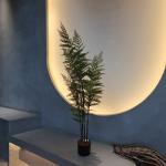 Artificial Green Plastic Palm Trees for Indoor/Outdoor Use