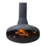 Black 65m2 Ceiling Hanging Log Burners 600mm Suspended Wood Burning Stove