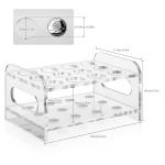 Science 12Pcs 25x200mm(80ml) Glass Test Tubes With Cork Stoppers|1 Rack Of