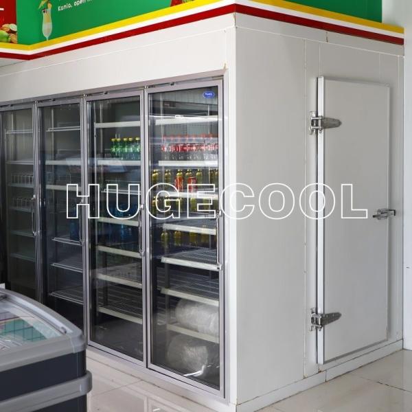 Glass Door Display Walk in Cooler Freezer Room for Storing Food and Drinks