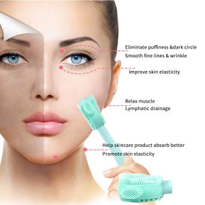 Skin Friendly Silicone Face Scrub Brush With PP Handle