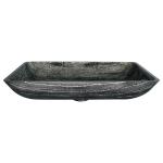 12mm Bathroom Wash Basins 16.5 Inch Art Rectangular Tempered Glass Sink Bowl