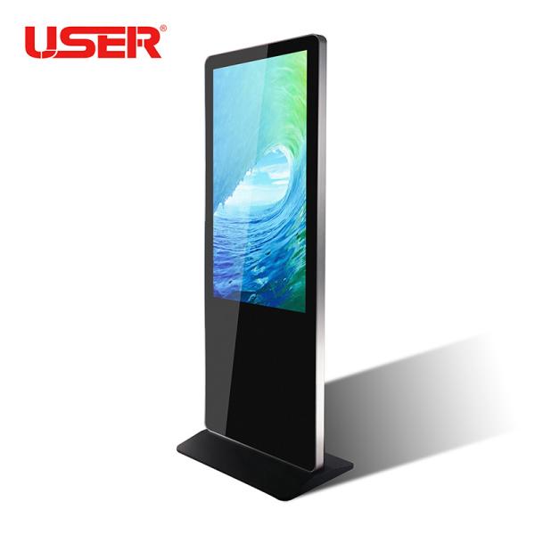 Full Color Indoor Free Standing Digital Signage Digital Advertising Screens 55