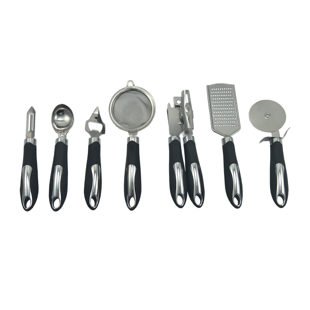 Sustainable ABS Handle Stainless Steel 430 Kitchen Utensils for Durable Cooking Needs