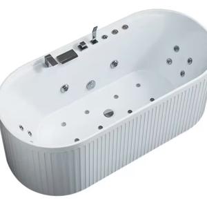 China Lightweight Jacuzzi Bathtubs 60 Inch Jetted Tub High Gloss Anti Yellowing factory