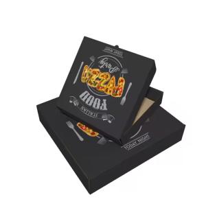 China Paper Type Paperboard Biodegradable Kraft Pizza Boxes Eco-Friendly Corrugated Fast Food Packaging factory
