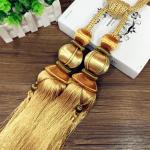 Fashion custom long tassel fringe trimming for curtain attractive tieback