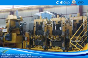 China Large Size Yellow ERW Round Shape High Frequency Welded Pipe Mill Max 25m / Min Speed factory
