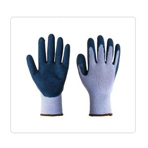 China Warehouse Handling Dark Blue Polyester Liner Latex Gloves factory