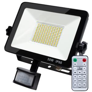 China IP66 Outdoor Remote Control CCT Dimming Motion Sensor LED Flood Light with CE ROHS UKCA Certified factory