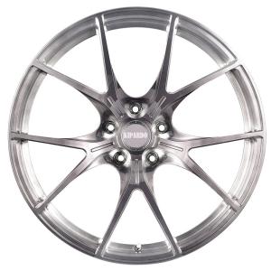 China Ten Spokes Brushed 2 Piece Forged Wheels For Luxury Cars factory