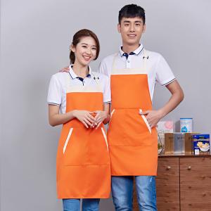 China Polyester Protective Kitchen Cooking Apron Plain SGS Elastic Strap ODM factory