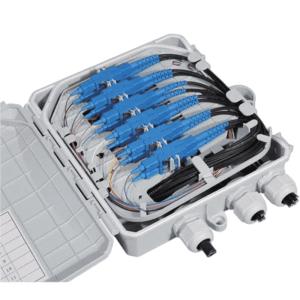 China Fiber Optic Terminal Box 12Cores Indoor/Outdoor SC/LC/ST/FC Light Gray factory