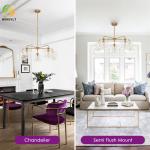 21'' H X 36'' W X 36'' D Dimmable Glass Pendant Light Sputnik Sphere Chandelier