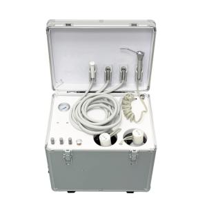 China Mini Luggage Design Portable Dental Unit With Air Compresor Portable Air Turbine Unit factory