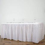 Plain Style Disposable Plastic Table Skirts , Trade Show Table Skirt