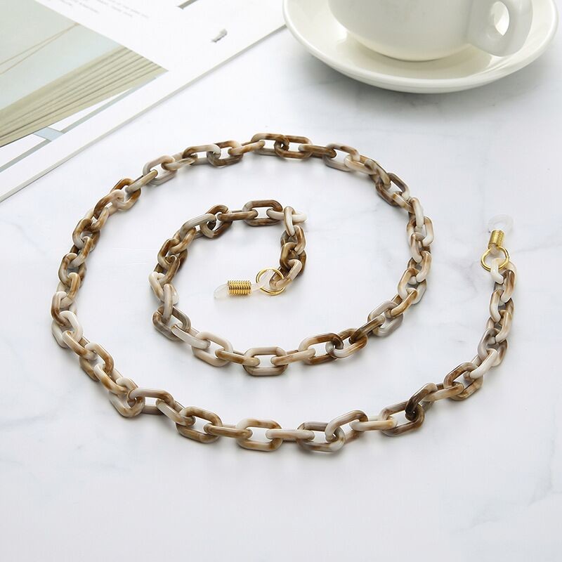 Good quality and beautiful Acrylic pvc chain necklace face masking chain for sale
