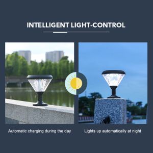 DC 3.2V Solar Pillar Light , Solar Bollard Lamps For Courtyards Villas