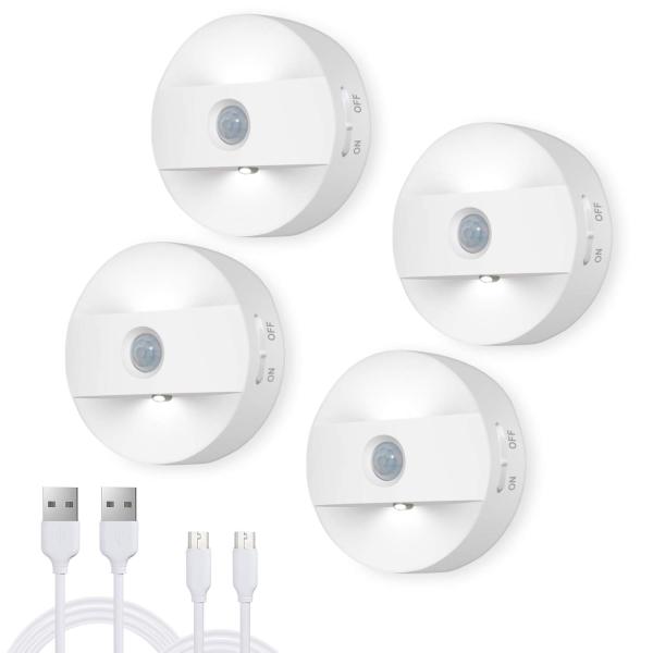 LED Wireless Night Light Remote USB Rechargeable Closet Light Mini Under Cabinet Lights